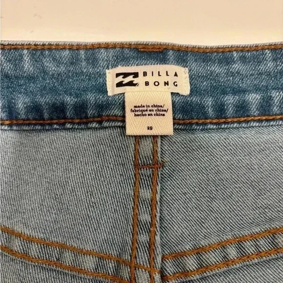 BILLABONG SO CHEEKY HIGH-WAIST DENIM SHORTS WOMEN'S  SWEET BLUE - Picture 6 of 8